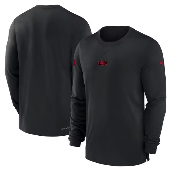 Men's San Francisco 49ers Black Performance Long Sleeve T-Shirt